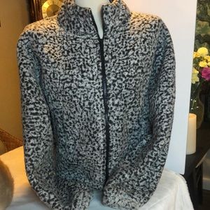 Express Small Zip up Fleece cropped Jacket. Pockets. Gently worn